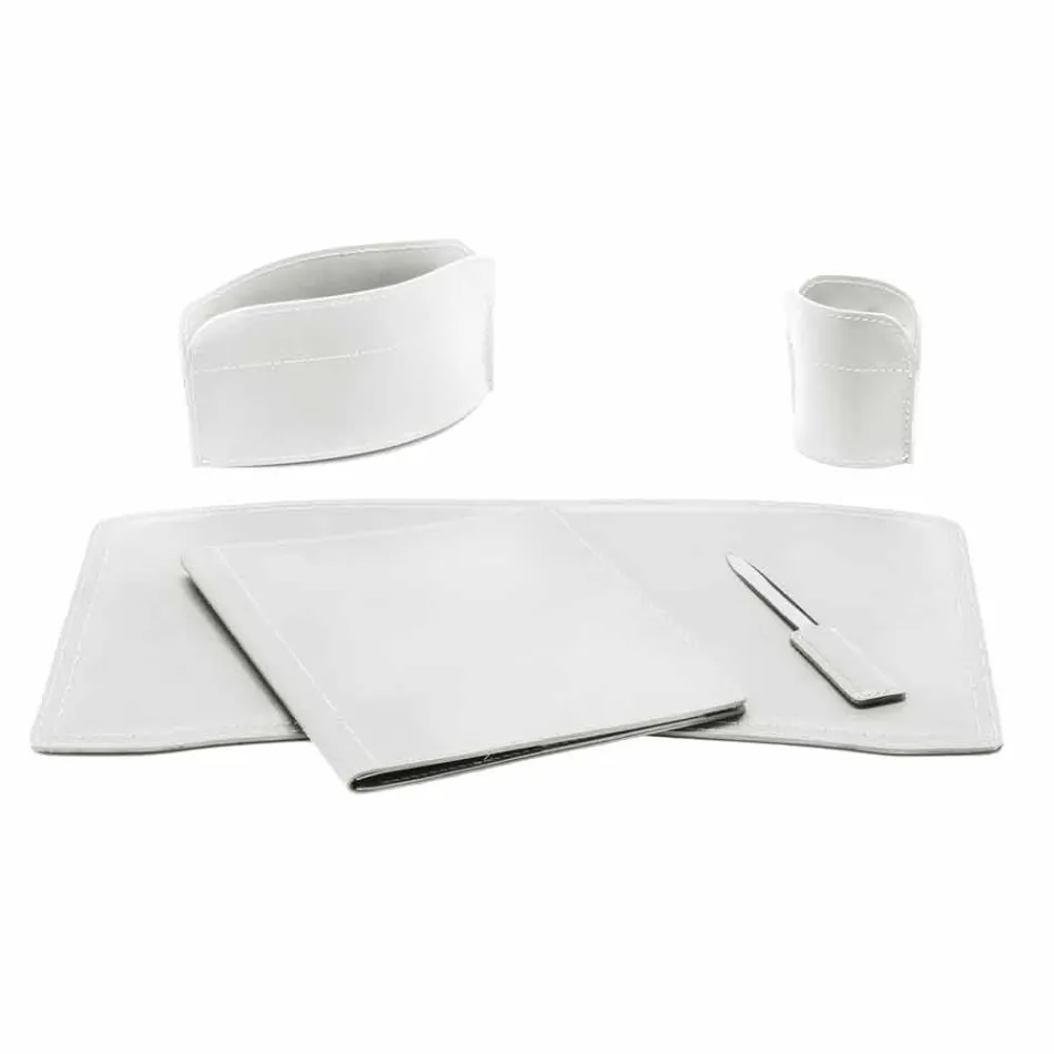 Aksesorë 5 Tavolinë prej lëkure të Rigjeneruar në pjesë të prodhuara në Itali - Brando Viadurini