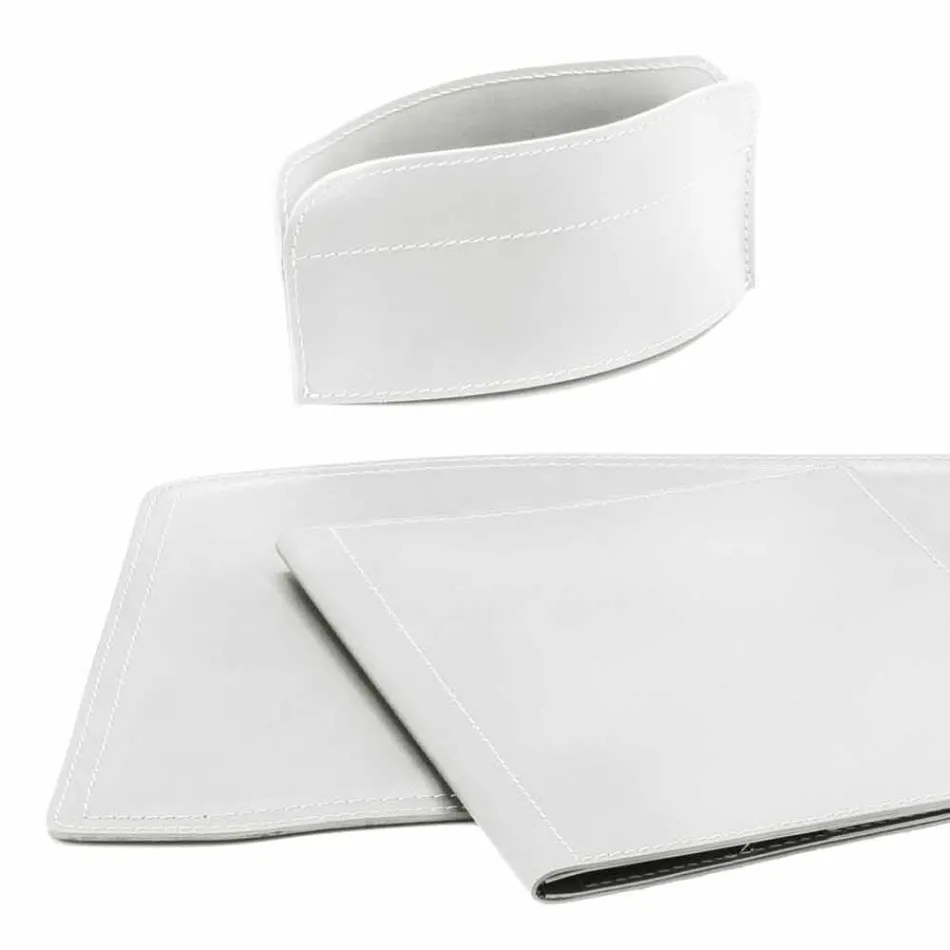 Aksesorë 5 Tavolinë prej lëkure të Rigjeneruar në pjesë të prodhuara në Itali - Brando Viadurini