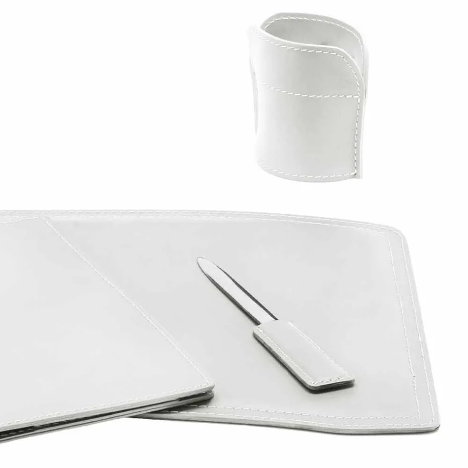 Aksesorë 5 Tavolinë prej lëkure të Rigjeneruar në pjesë të prodhuara në Itali - Brando Viadurini