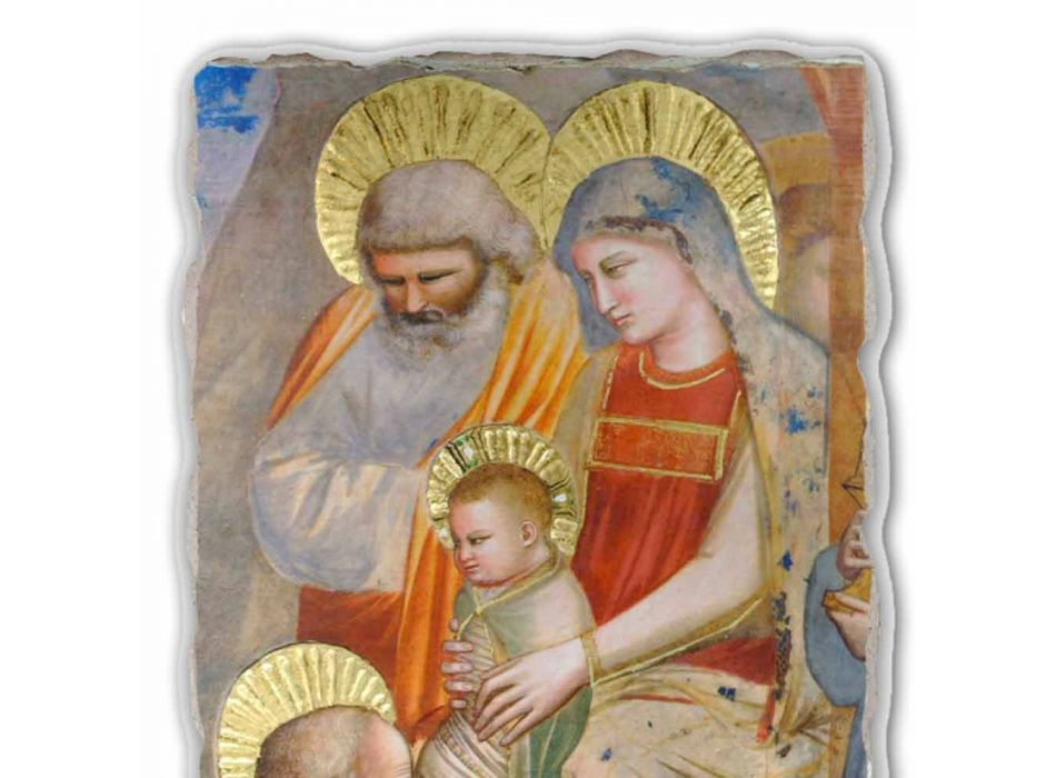 Afresku Giotto "Adhurimi i Magi" punuar me dorë në Itali