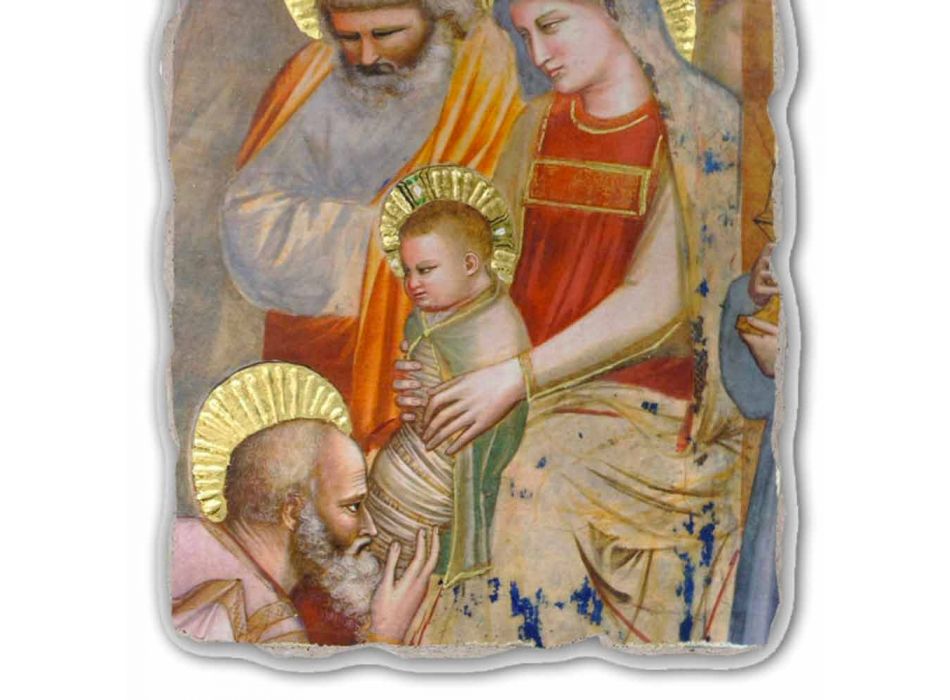 Afresku Giotto "Adhurimi i Magi" punuar me dorë në Itali
