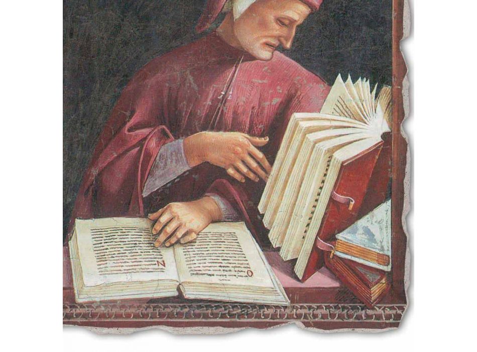 Riprodhimi i afreskut të Luca Signorelli "Dante Alighieri" 1499-1502 Viadurini
