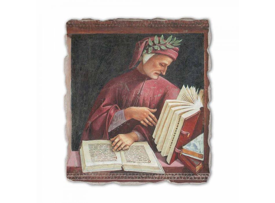 Riprodhimi i afreskut të Luca Signorelli "Dante Alighieri" 1499-1502 Viadurini