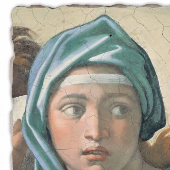 Riprodhimi i afreskut Michelangelo "Delphic Sibyl"
