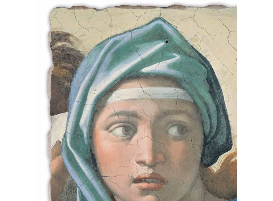 Riprodhimi i afreskut Michelangelo "Delphic Sibyl"