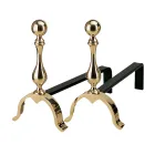 Oxhak tunxh Andirons Lartësia 32 cm Prodhuar në Itali - Bear Viadurini