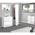 Dizajni Raft Hyrja me dru të bardhë, rrasa ose beton - Fjona Viadurini