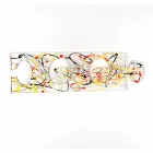 Varëse muri me ngjyra në dizajn dopio Plexiglass 3 Copë - Fratack Viadurini