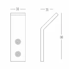 Mbështjellëse e Veshjeve të Murit të Bardhë Corian me Vida, Projektim 3 Copë - Appiccio Viadurini