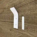 Mbështetëse Corian Wall Coat Rack me Futje të Bardhë ose të Zezë, 3 Copë - Appiccio Viadurini