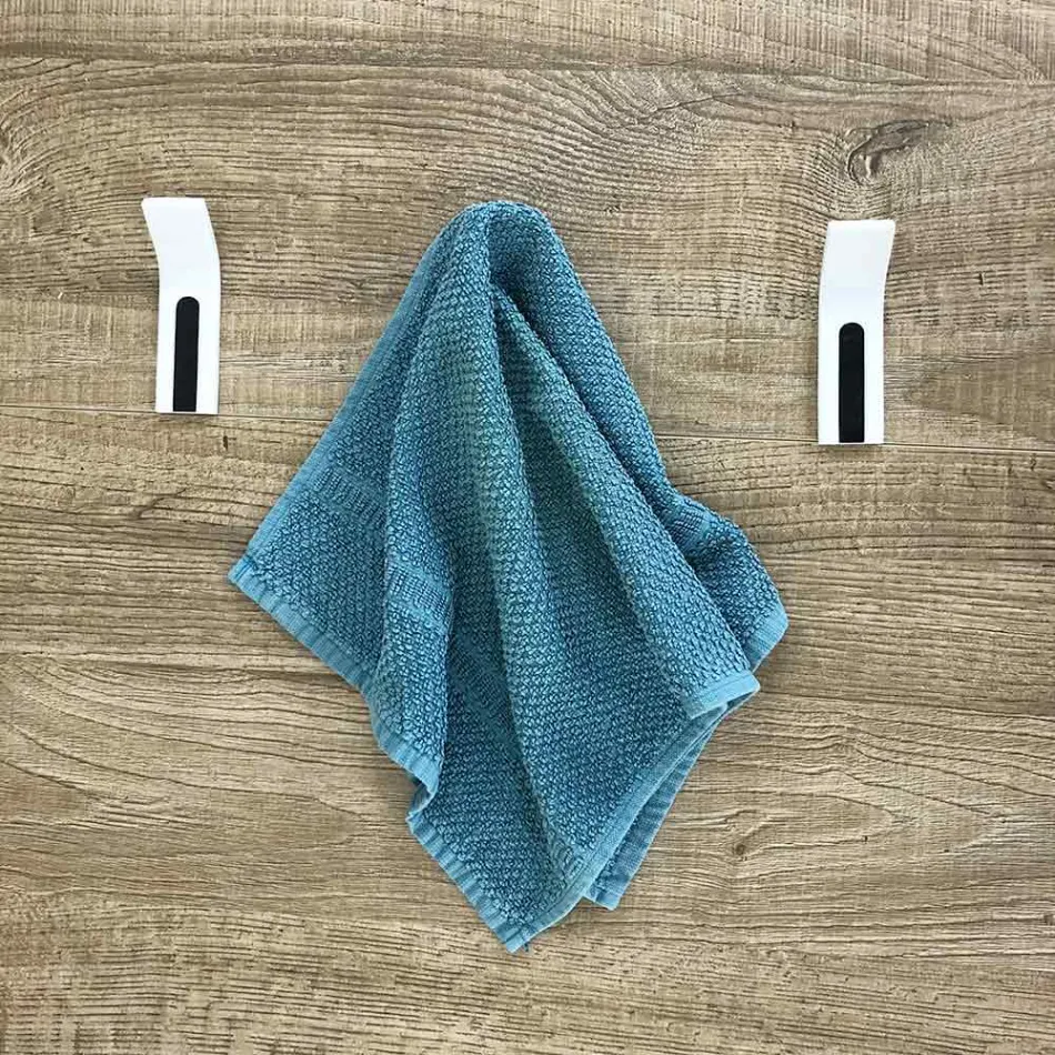 Mbështetëse Corian Wall Coat Rack me Futje të Bardhë ose të Zezë, 3 Copë - Appiccio Viadurini