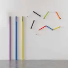 Varëse rrobash muri në MDF të llakuar me grep të dyfishtë prodhuar në Itali - Mërkur Viadurini