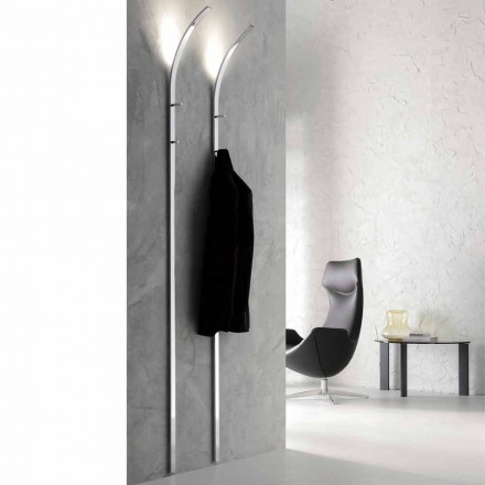 Varëse rrobash metali me 2 grepa dhe dritë LED prodhuar në Itali - Osmio Viadurini