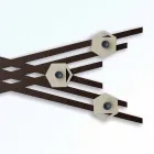 Raketë pallto muri me dizajn modern në dru të lyer me ngjyra - Picassino Viadurini