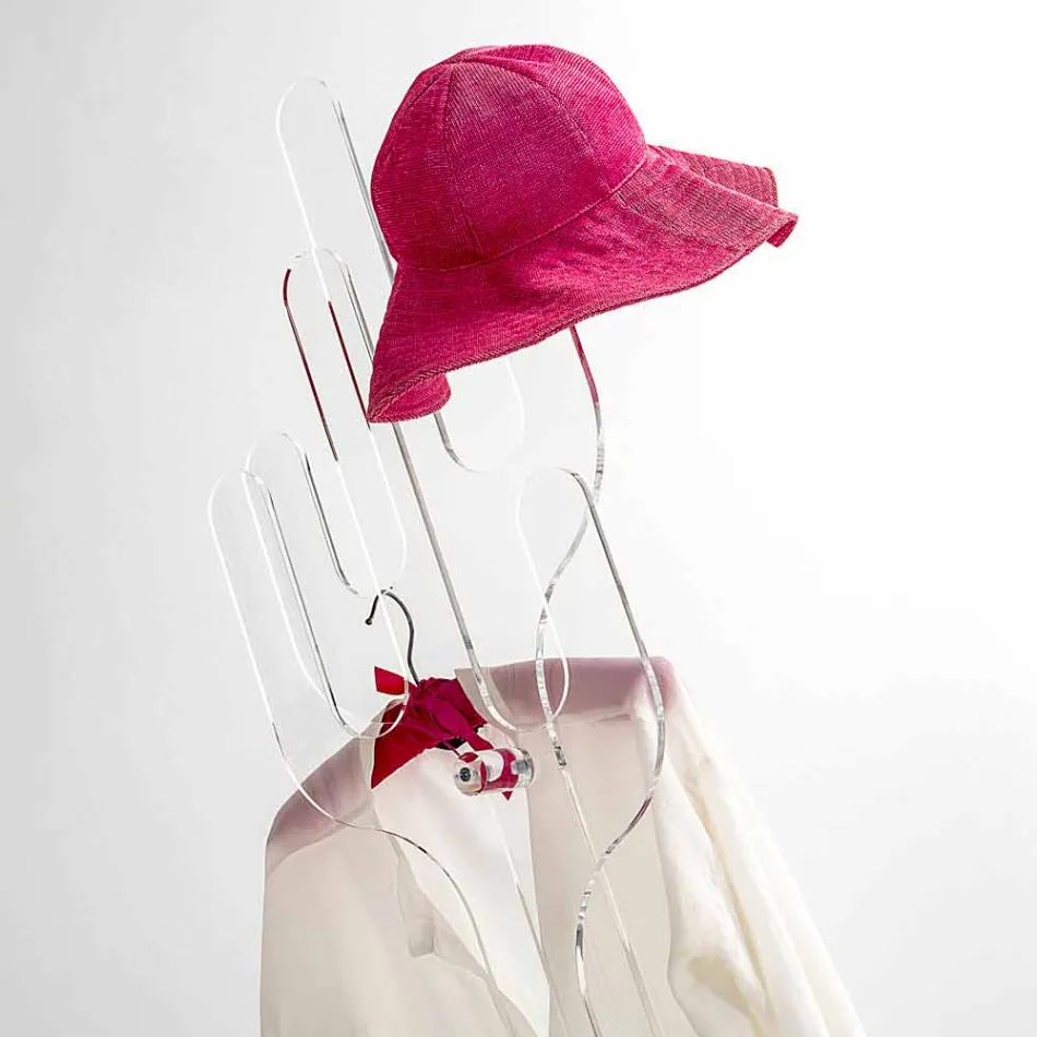 Pallto bashkëkohore me dizajn transparent Kaktus, bërë në Itali Viadurini