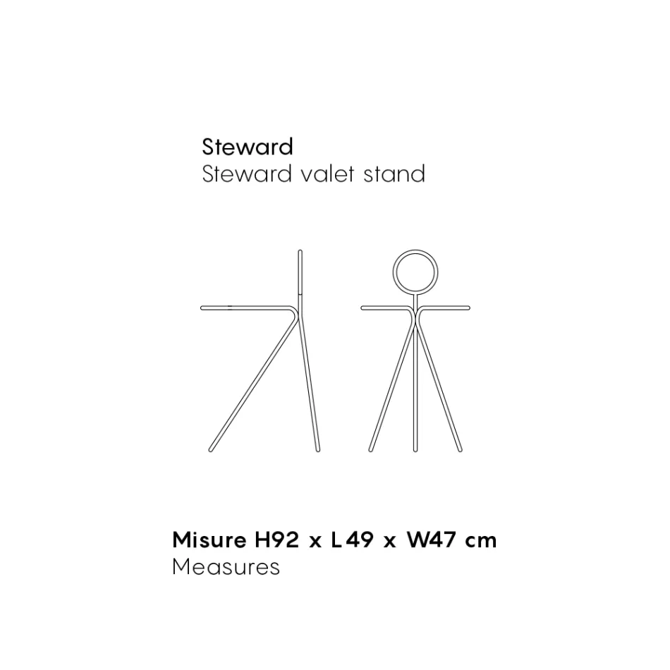 Stand pallto prej 3 copë çeliku Made in Italy - Steward nga Myyour Viadurini