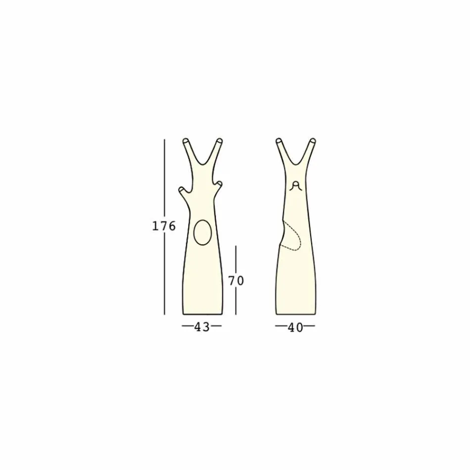 Mbështetëse shkëlqyese për pallto në polietileni me dritë LED prodhuar në Itali - Oldia Viadurini