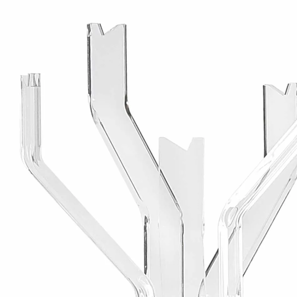 Raft pëlhure transparente me 5 grepa Andrea, dizajn modern Viadurini