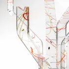 Raft modern pallto shumëngjyrësh, i bërë në Itali, Andrea Viadurini