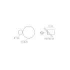 Llambë Muri Metalike Rrotulluese 345° Prodhuar në Itali - Lumi Viadurini