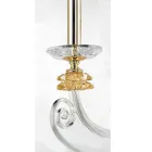 Llambë muri me 2 drita në xhami të fryrë dhe kristal optik luksoz klasik - Cassea Viadurini