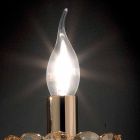 Qelqi klasik kristal i dritës 2-palëshe dhe xhami Belle Viadurini