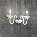 Llambë muri 2 dritash në stilin klasik italian të qelqit artizanal - Mindful