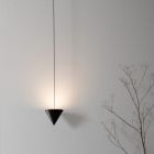 Drita e murit në alumin e zi dhe kone Dizajn i shkëlqyeshëm minimal - Mercado Viadurini