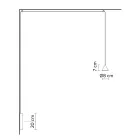 Llambë muri me dizajn të vogël alumini dhe koni të zi - Mercado Viadurini