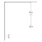 Llamba muri me dizajn minimal prej alumini të zi dhe dy koni - Mercado Viadurini