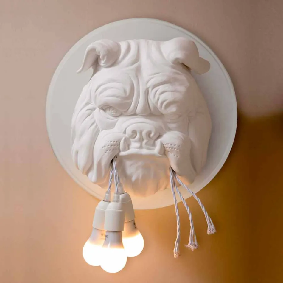 Sconce muri me 3 drita në dizajnin modern qeramik gri ose të bardhë - Dogbull Viadurini