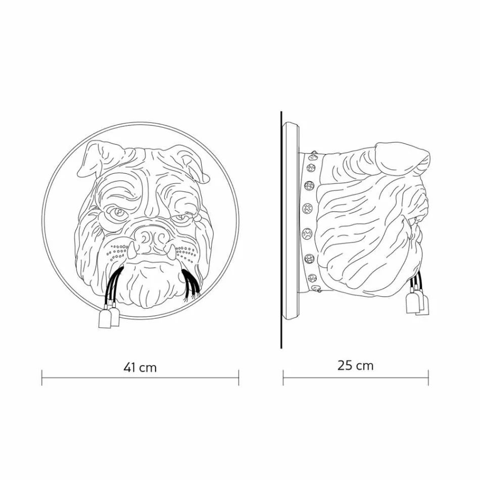 Sconce muri me 3 drita në dizajnin modern qeramik gri ose të bardhë - Dogbull Viadurini