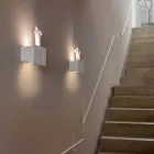 Sconce në Mur me 3 Dritat e Led në Qeramikë të Bardhë Matt me Umarell - Ometto Viadurini