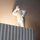 Sconce në Mur me 3 Dritat e Led në Qeramikë të Bardhë Matt me Umarell - Ometto Viadurini