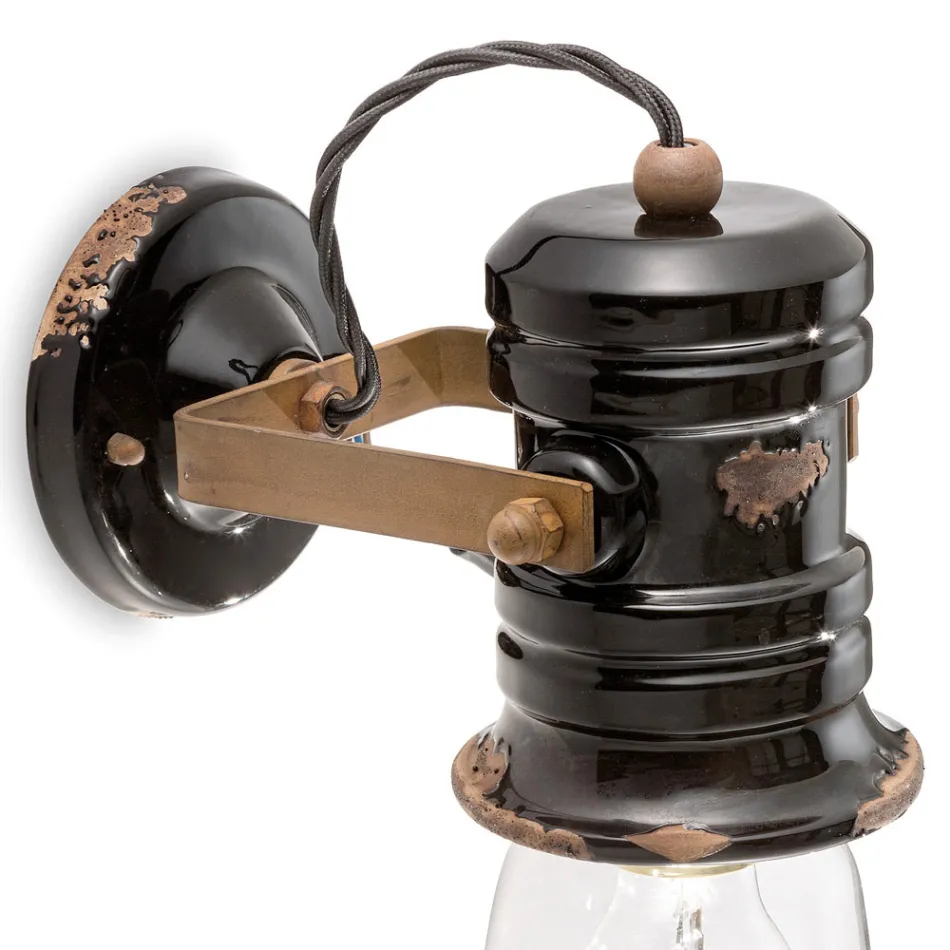 Ndriçues me aplikim muri me përfundime të ndryshme qeramike, xhami dhe metali Joy Ferroluce Viadurini