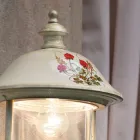 Drita e murit e kopshtit prej alumini me lule të pikturuara me dorë - Bari Viadurini