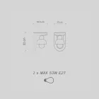 Shkallë muri qeramike me 1 dritë Prodhuar në Itali - Berimbau Viadurini