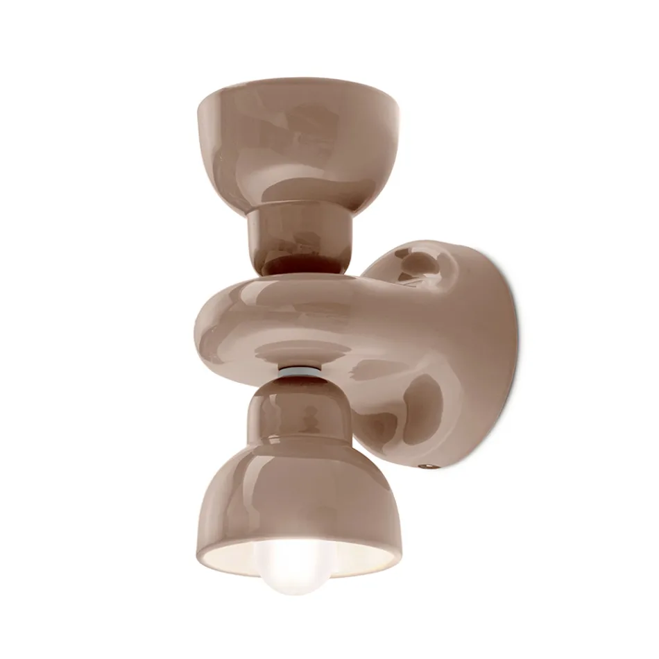 Shkallë muri qeramike me 2 drita Prodhuar në Itali - Berimbau Viadurini