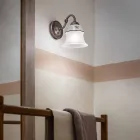 Llambë qelqi dhe qeramike muri Ferrara e bërë në Itali nga Ferroluce Viadurini