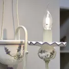 Shkallë muri në qeramikë e lyer me dorë dhe tunxh i llakuar - Sanremo Viadurini