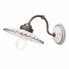 Sconce murale qeramike fshatar bërë në Itali nga Ferroluce Viadurini