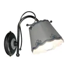 Shkallë muri me efekt qëndisje të pikturuar me dorë prej hekuri dhe qeramike - Ravenna Viadurini