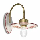 Drita muri me dizajn të cilësisë së mirë në hekur dhe qeramikë e lyer me dorë - Asti Viadurini