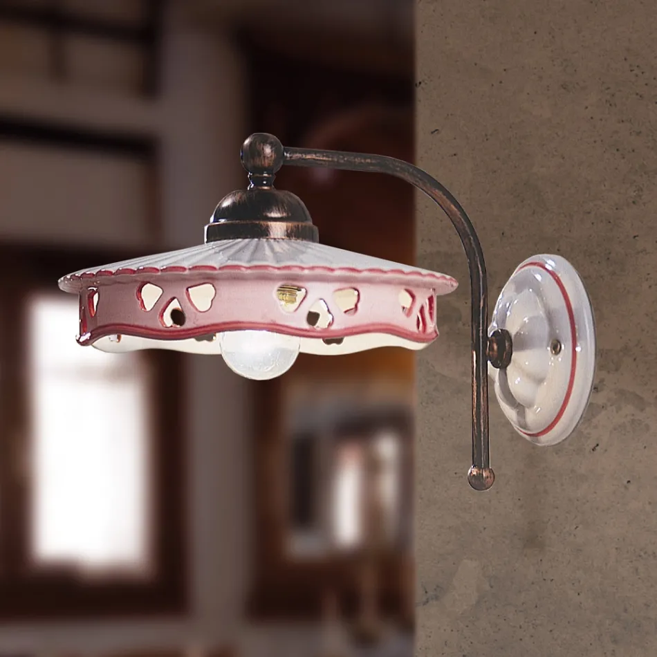 Dritë muri prej qeramike Vintage e punuar me dorë - Alessandria Viadurini