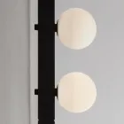 Dizajni i llambës muri në alumin e zi me sfera dhe ndriçues - Exodus Viadurini