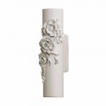 Sconce Wall në Qeramikë të Bardhë Matt me Lule Dekorative - Revolucioni