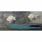 Sconce Wall në Dizajn Qeramike të Bardhë Matt me Peshq të Dekoruar - Peshk Viadurini