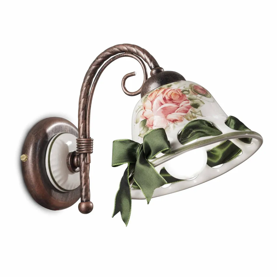 Sconce mur qeramike e bërë nga Napoli qeramike nga Ferroluce Viadurini