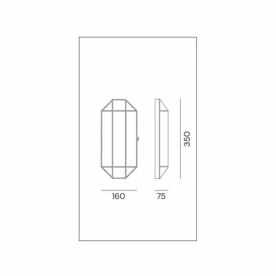Llambë muri e punuar me dorë në dritë prej xhami dhe bronzi 1 ose 2 drita - Lidhur nga Il Fanale Viadurini