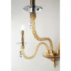 Llamba muri klasike 3 drita në xham të fryrë dhe detaje të punuara me dorë - Phaedra Viadurini